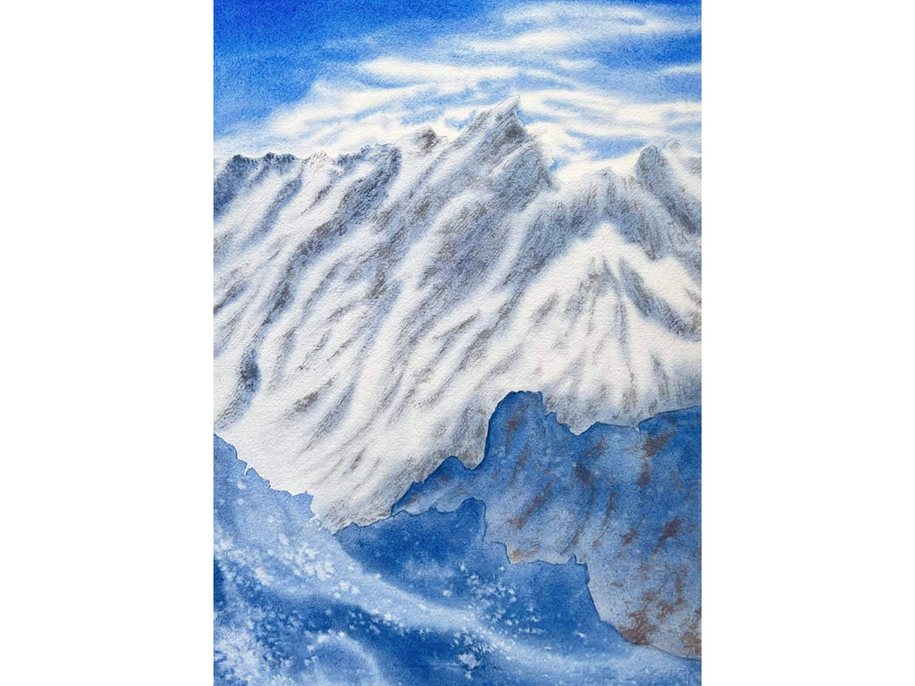 Blue Mountains - Original Watercolor Painting