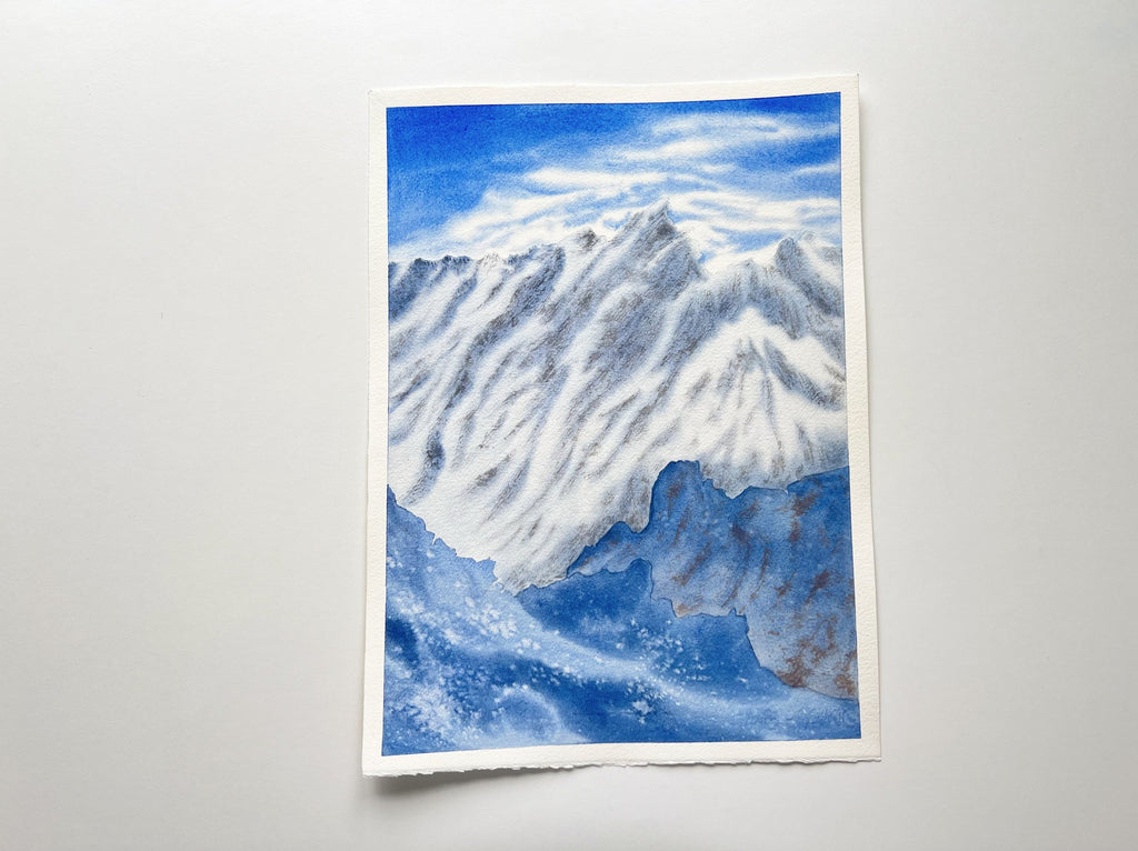 Blue Mountains - Original Watercolor Painting