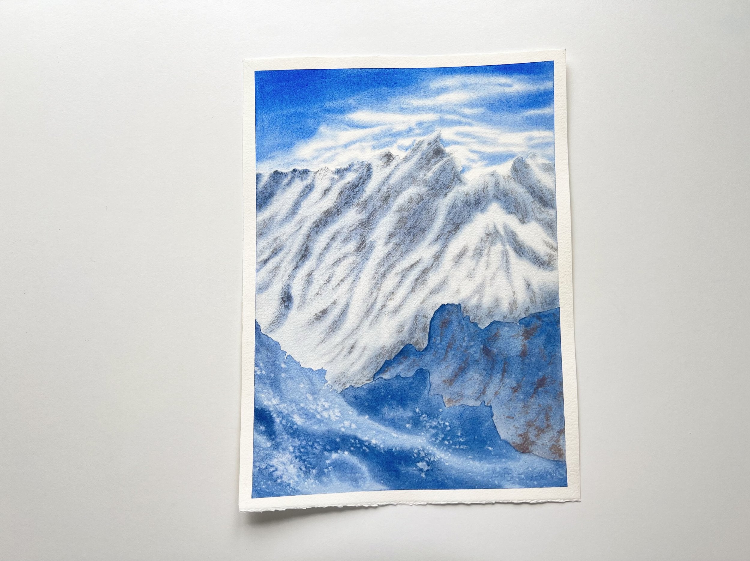 Blue Mountains - Original Watercolor Painting