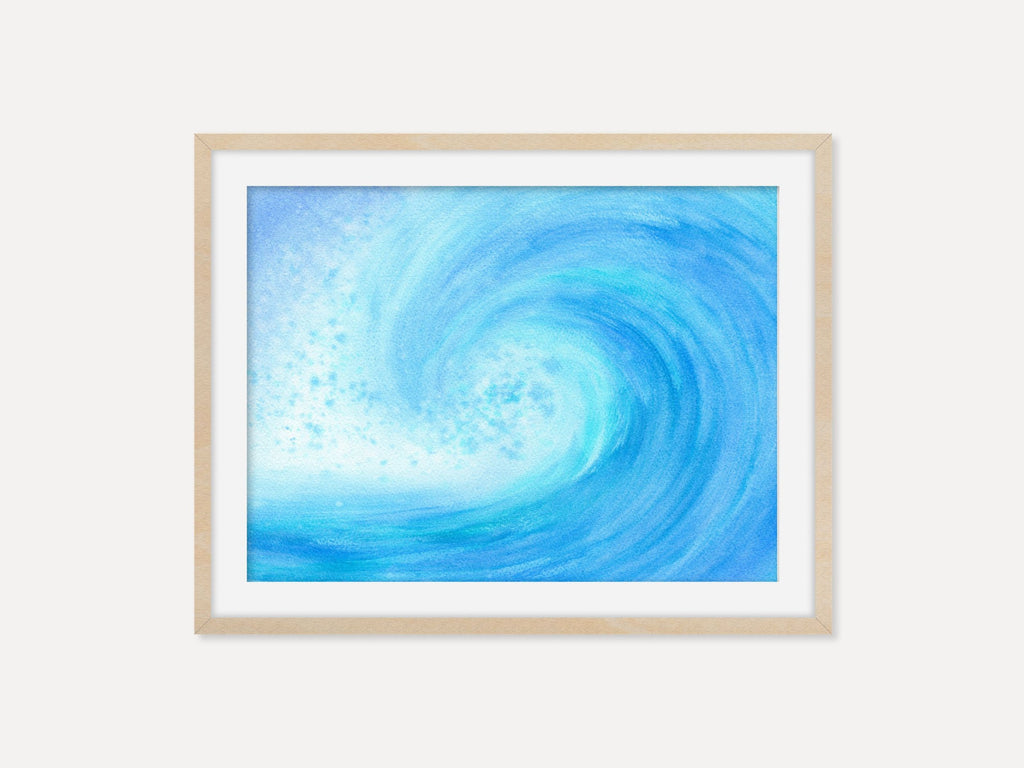 Crashing Blue Ocean Wave - Art Print
