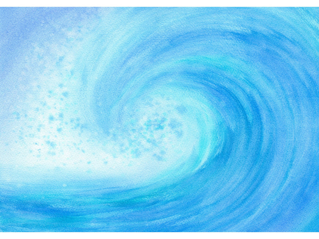 Crashing Blue Ocean Wave - Art Print
