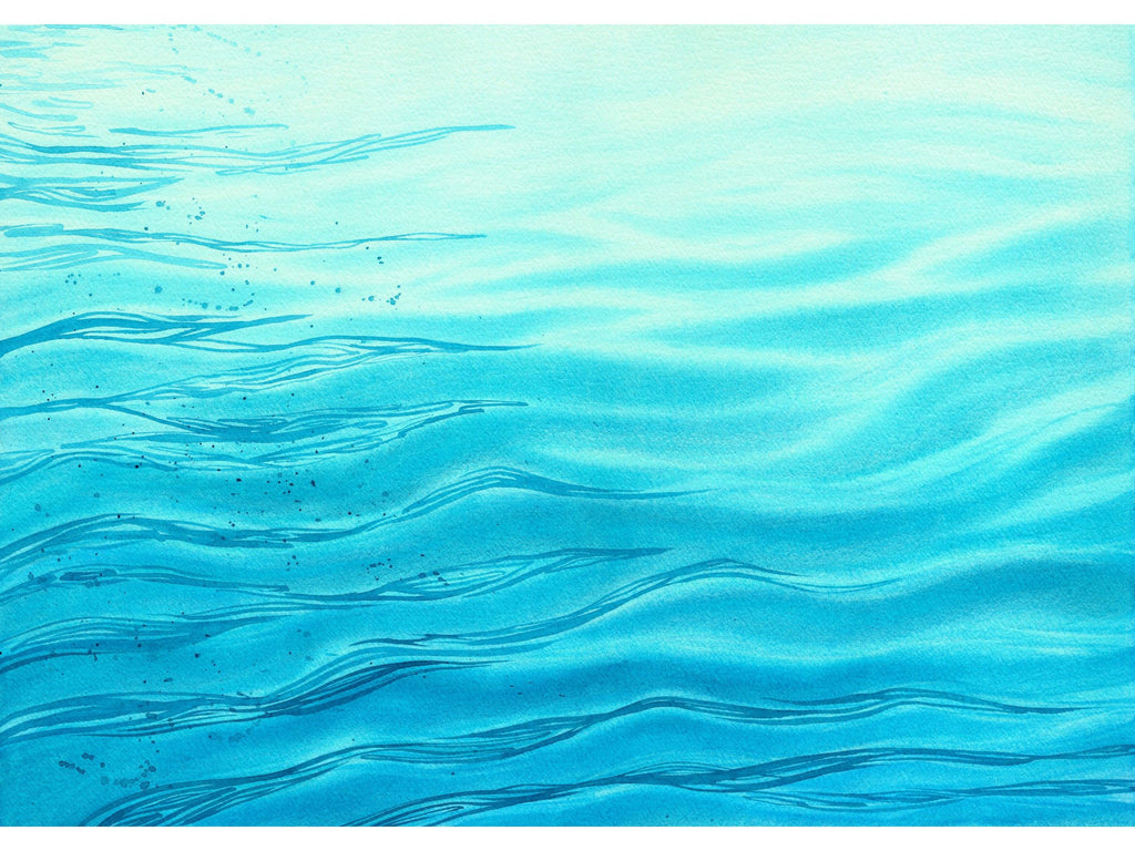 Calm Blue Waves - Art Print