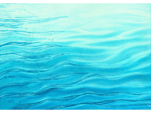 Calm Blue Waves - Art Print