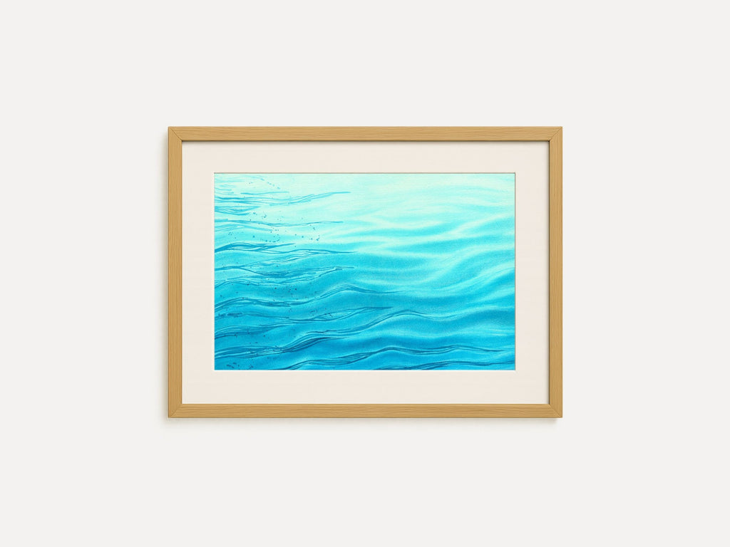 Calm Blue Waves - Art Print