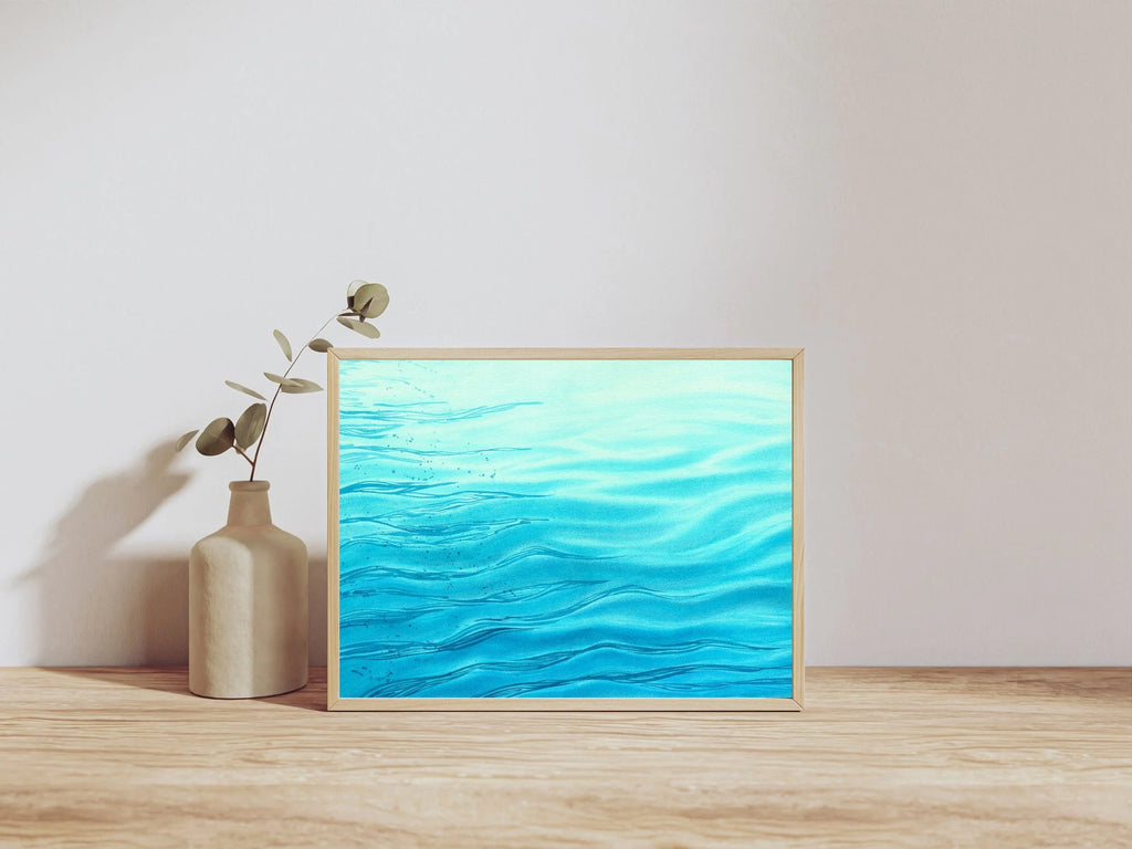Calm Blue Waves - Art Print