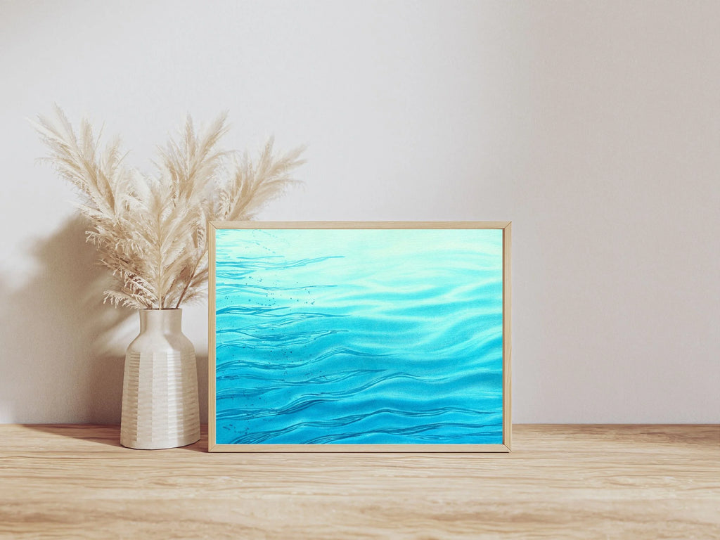 Calm Blue Waves - Art Print