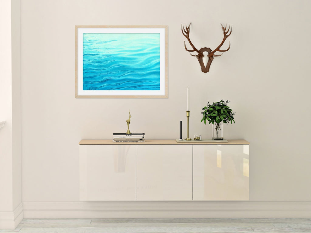 Calm Blue Waves - Art Print