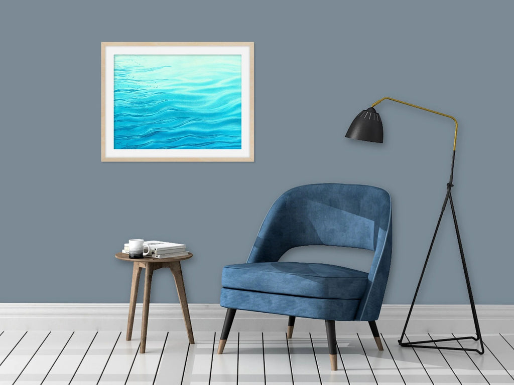 Calm Blue Waves - Art Print