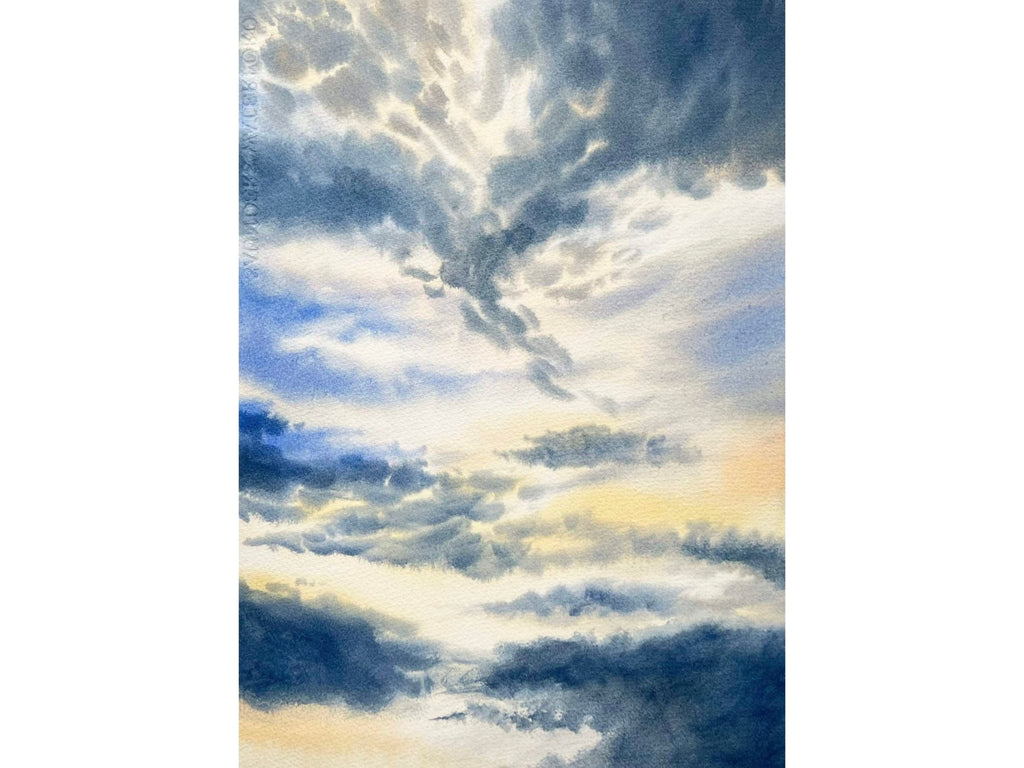Clouds at Dawn - Original Watercolor Painting