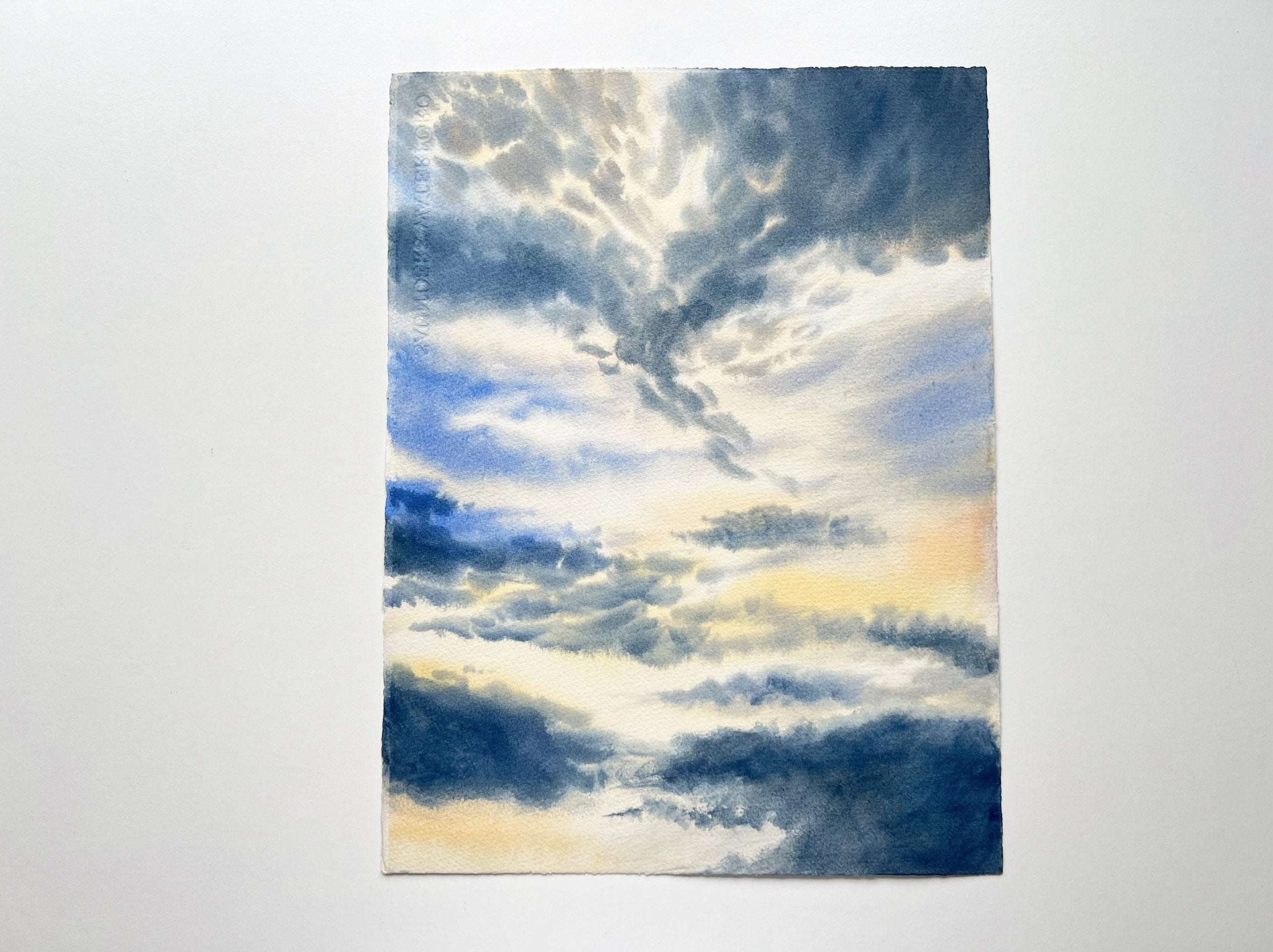 Clouds at Dawn - Original Watercolor Painting