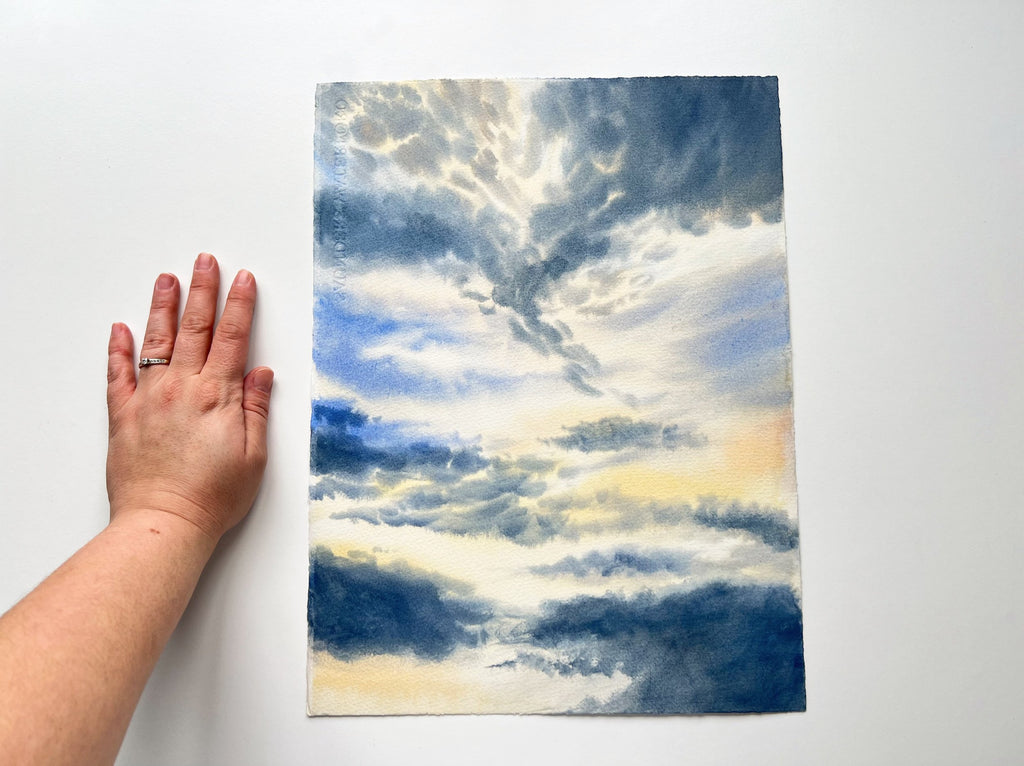 Clouds at Dawn - Original Watercolor Painting