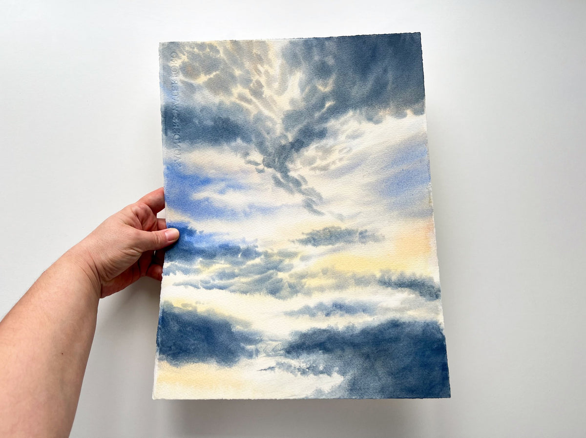 Clouds at Dawn - Original Watercolor Painting