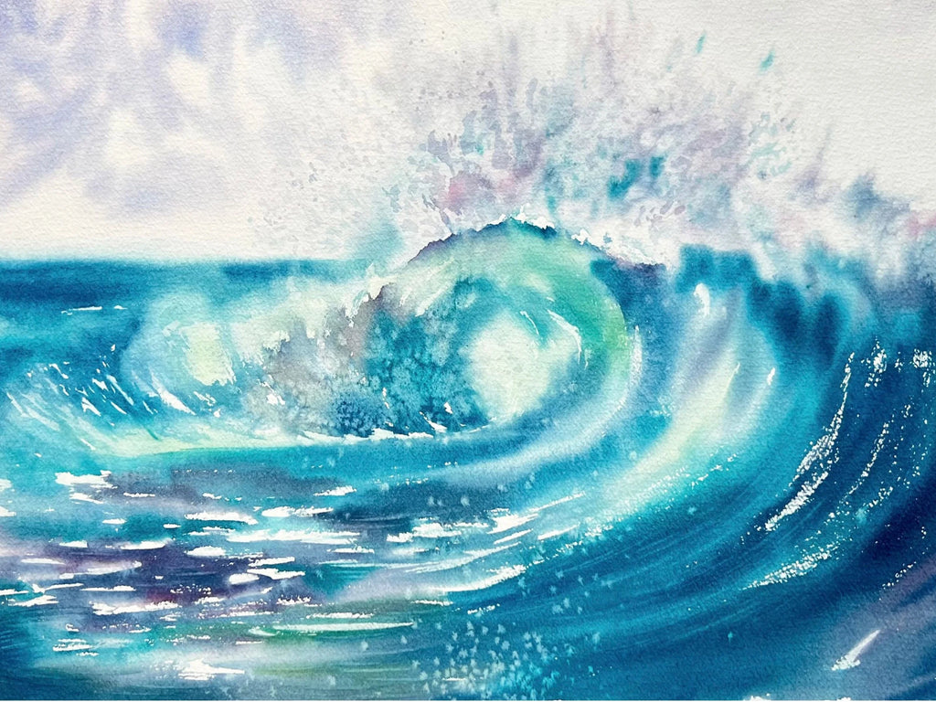 Colourful Cascades  - Original Watercolor Painting