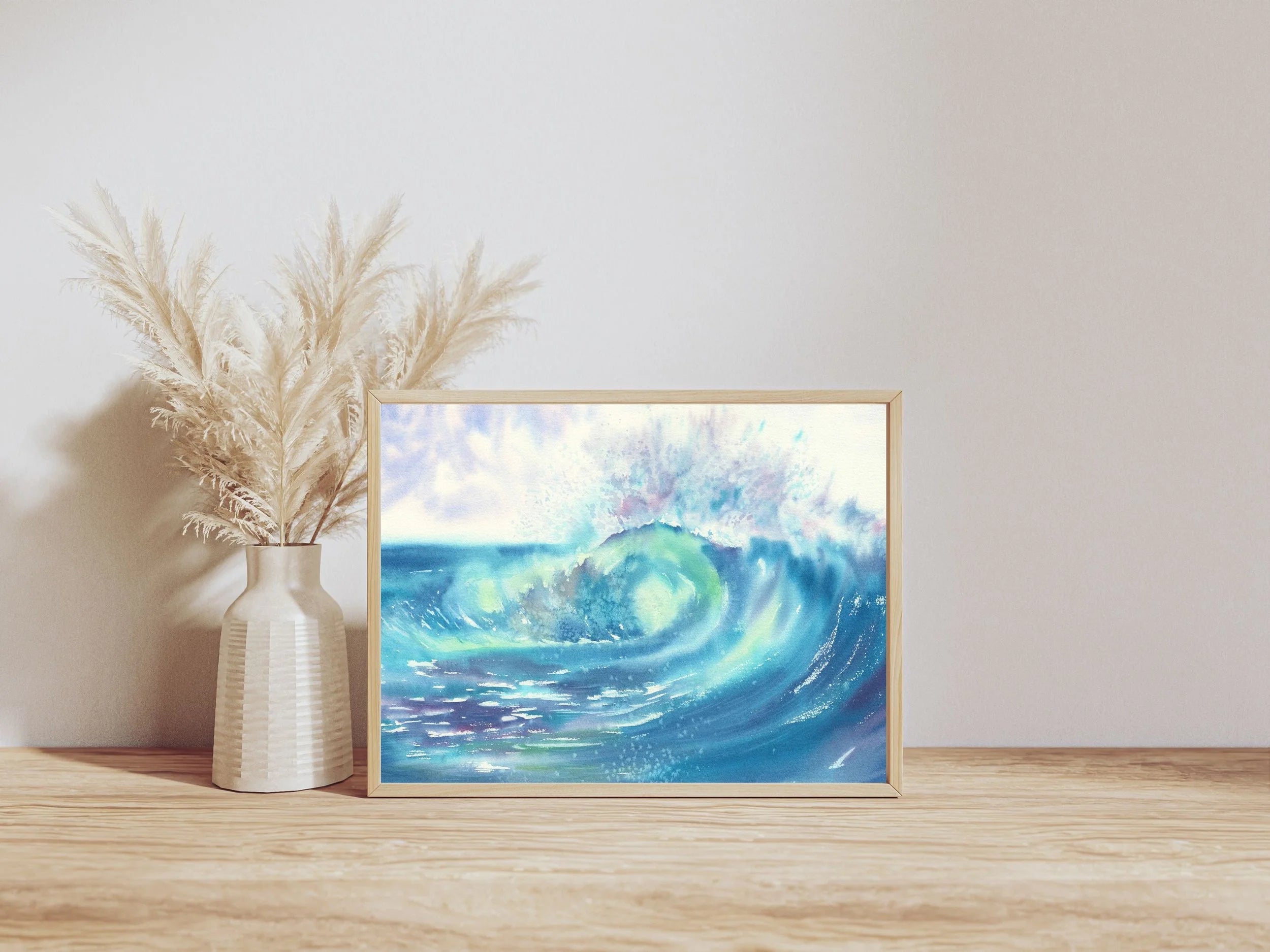 Colourful Ocean Wave - Art Print