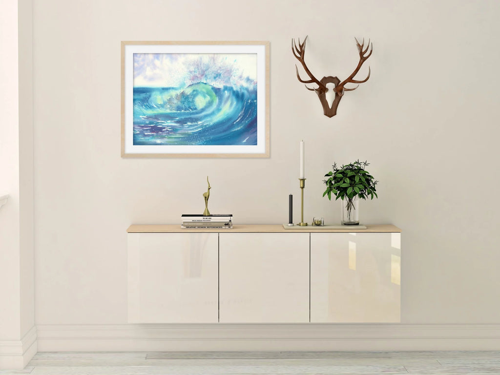 Colourful Ocean Wave - Art Print