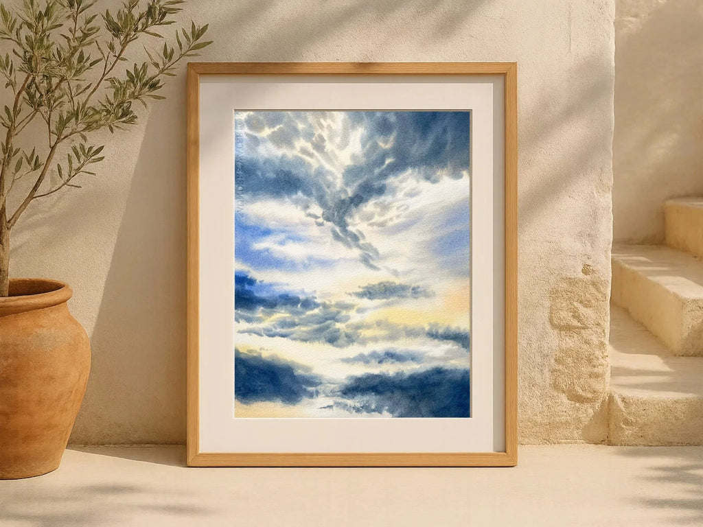 Clouds at Dawn - Original Watercolor Painting