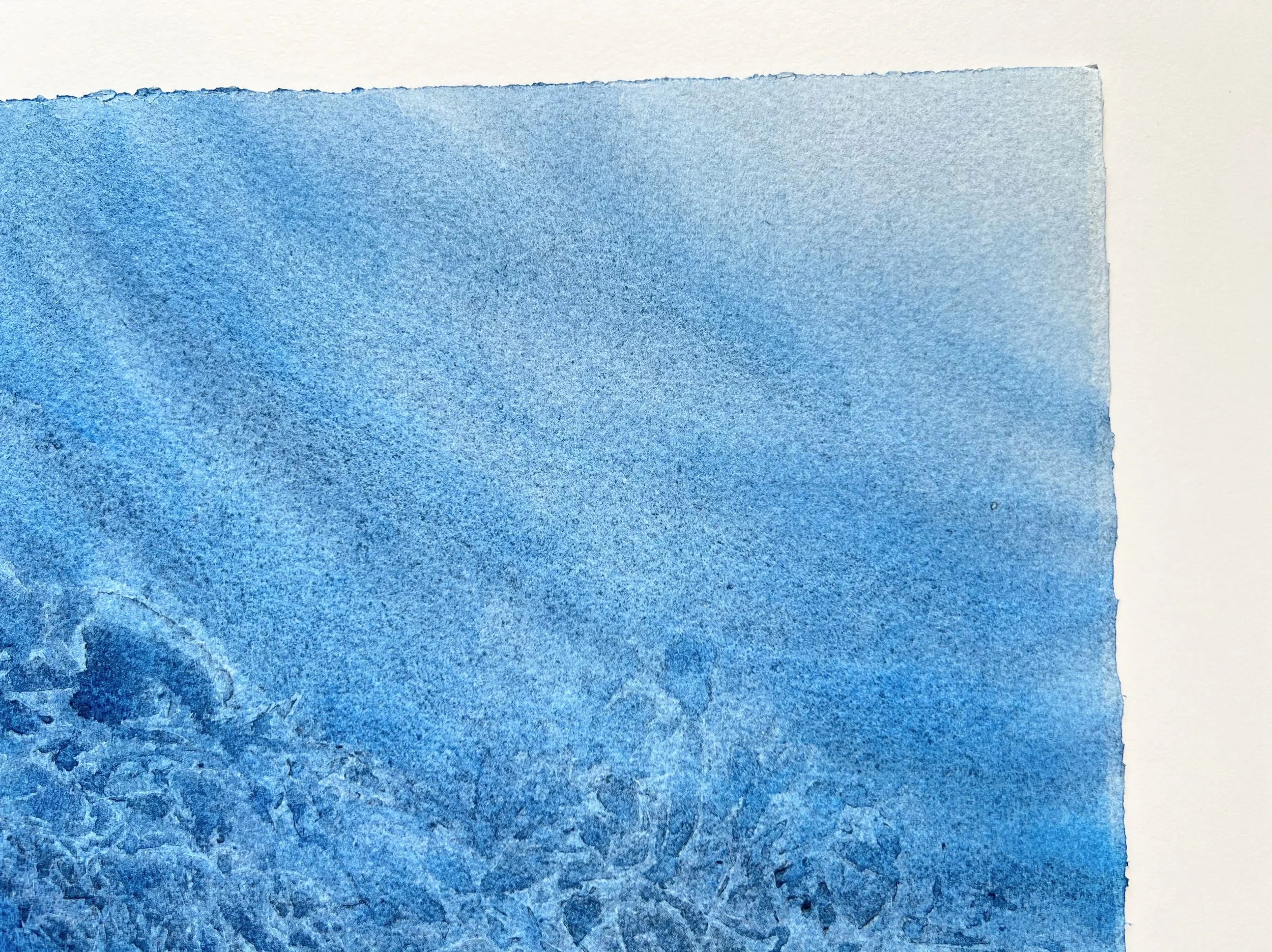 Glowing Sawfish  - Original Watercolor Painting of a Carpenter Shark