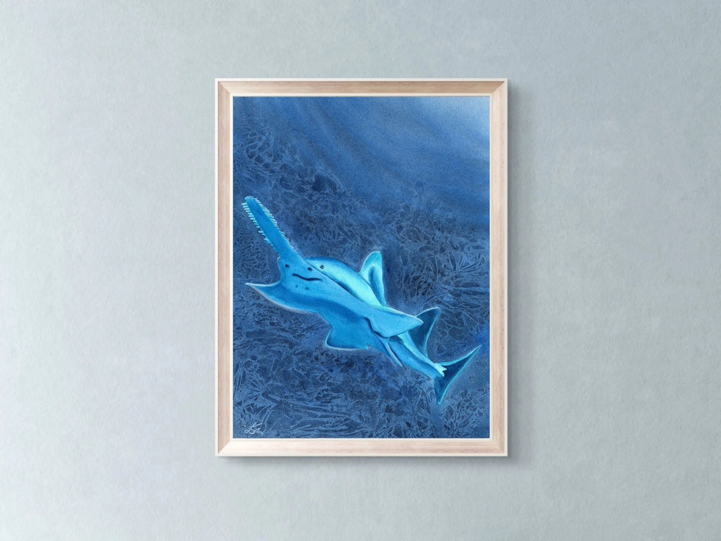 Glowing Sawfish - Art Print