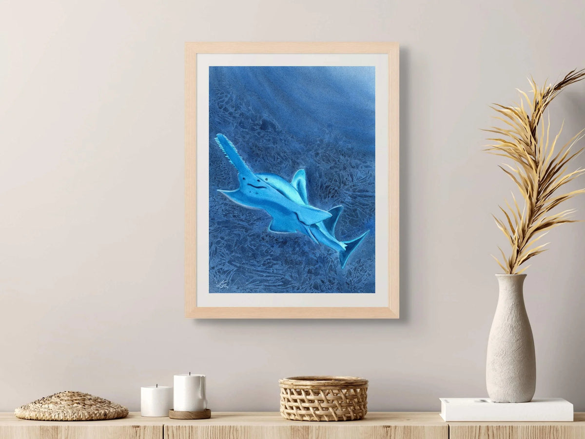 Glowing Sawfish - Art Print