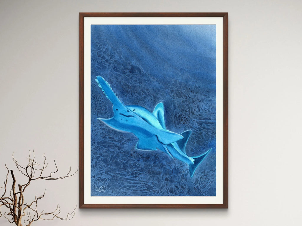 Glowing Sawfish - Art Print