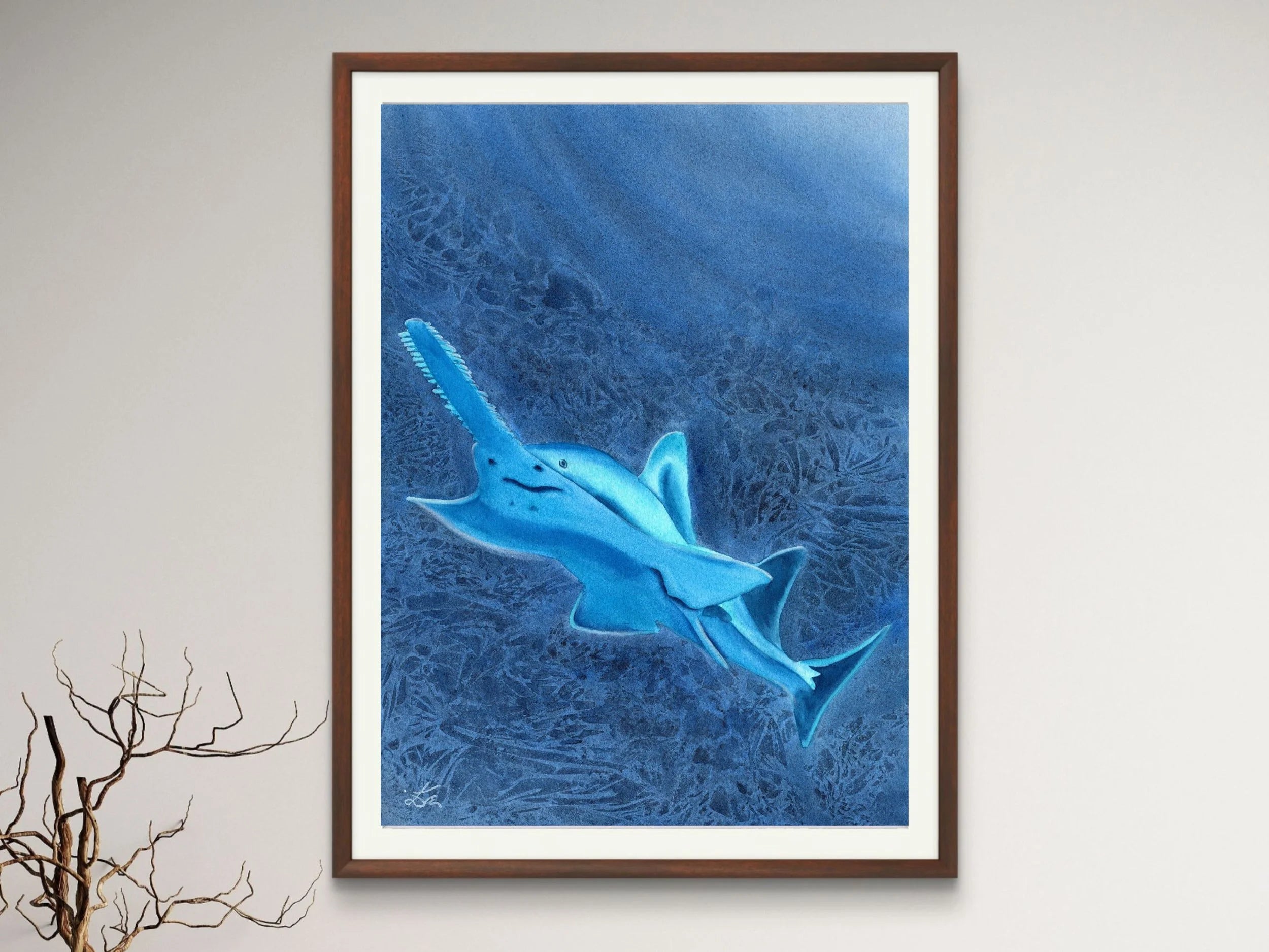 Glowing Sawfish - Art Print