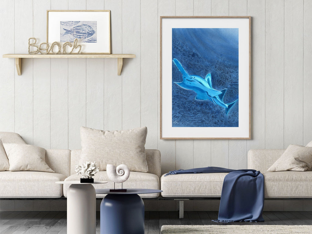 Glowing Sawfish - Art Print