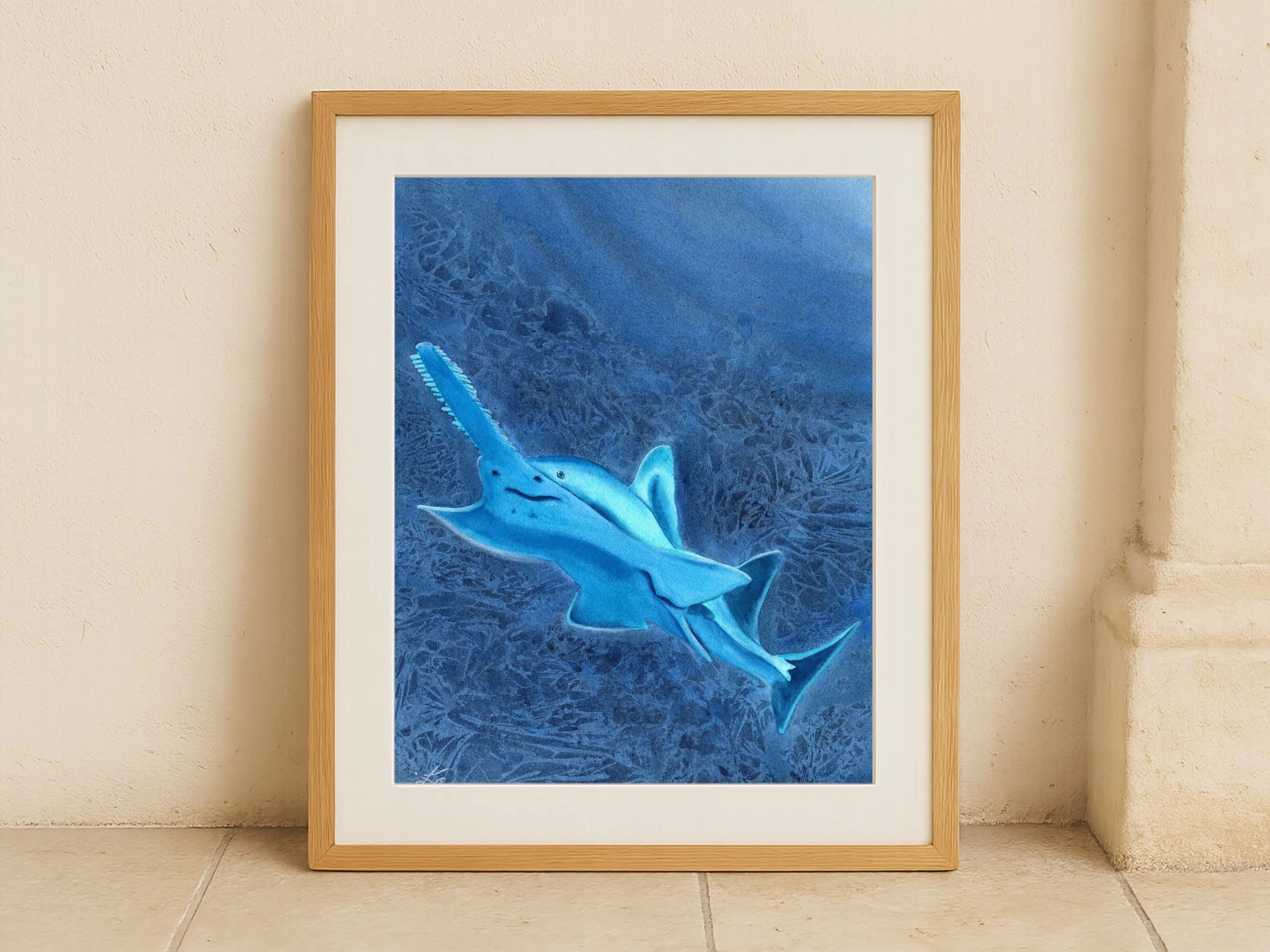 Glowing Sawfish - Art Print