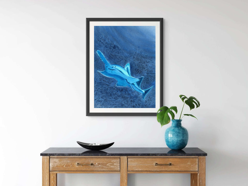 Glowing Sawfish - Art Print