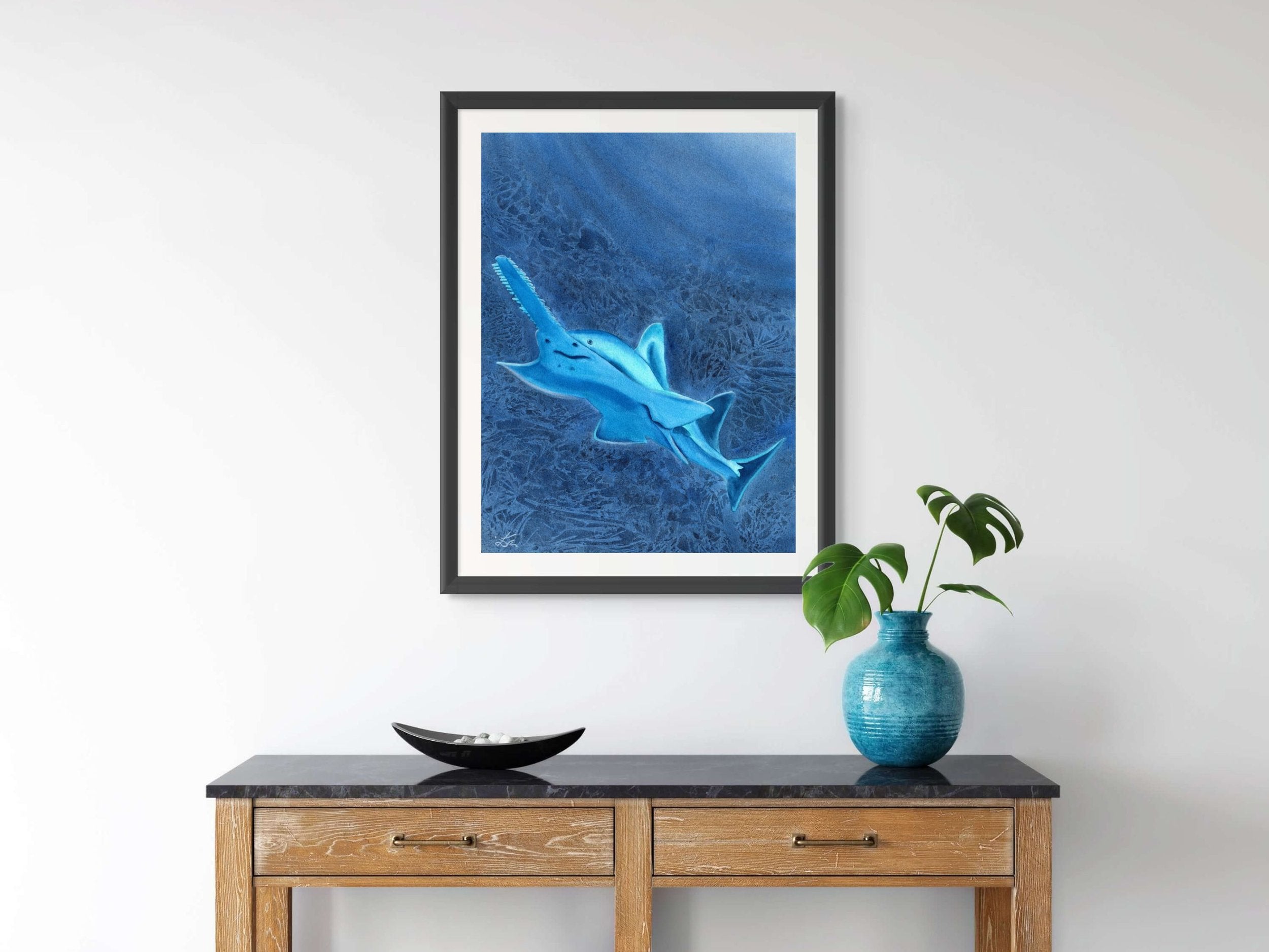 Glowing Sawfish - Art Print