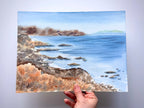 Rocky Shore - Original Watercolor Painting