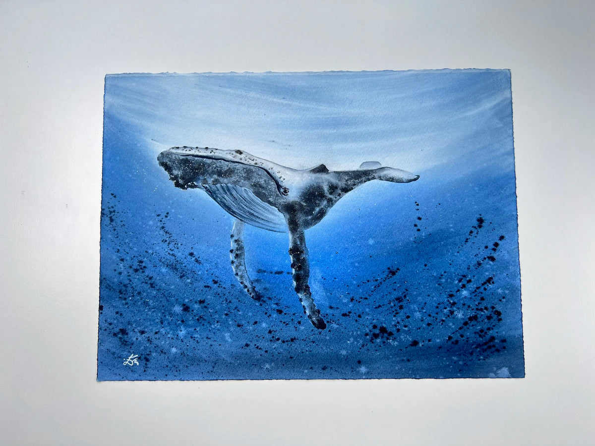 Humpback Whale  - Original Watercolor Painting