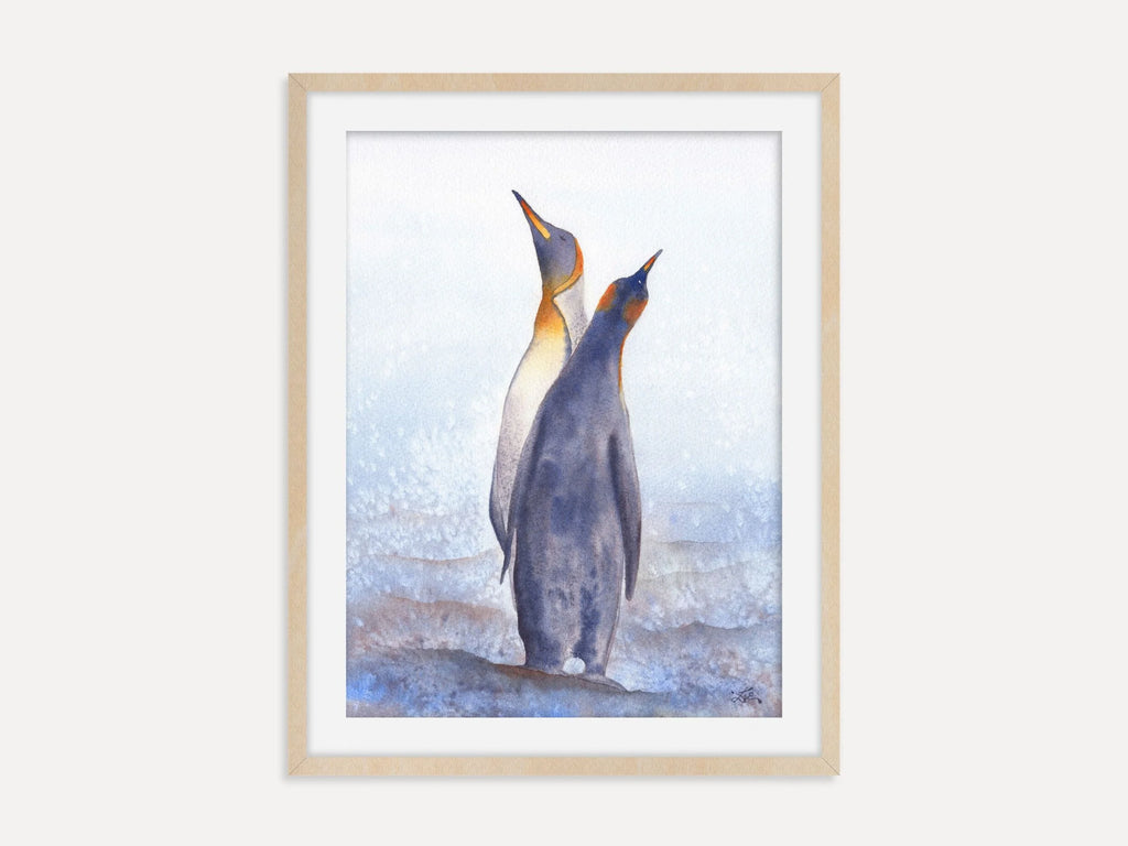 King Penguin Couple - Art Print