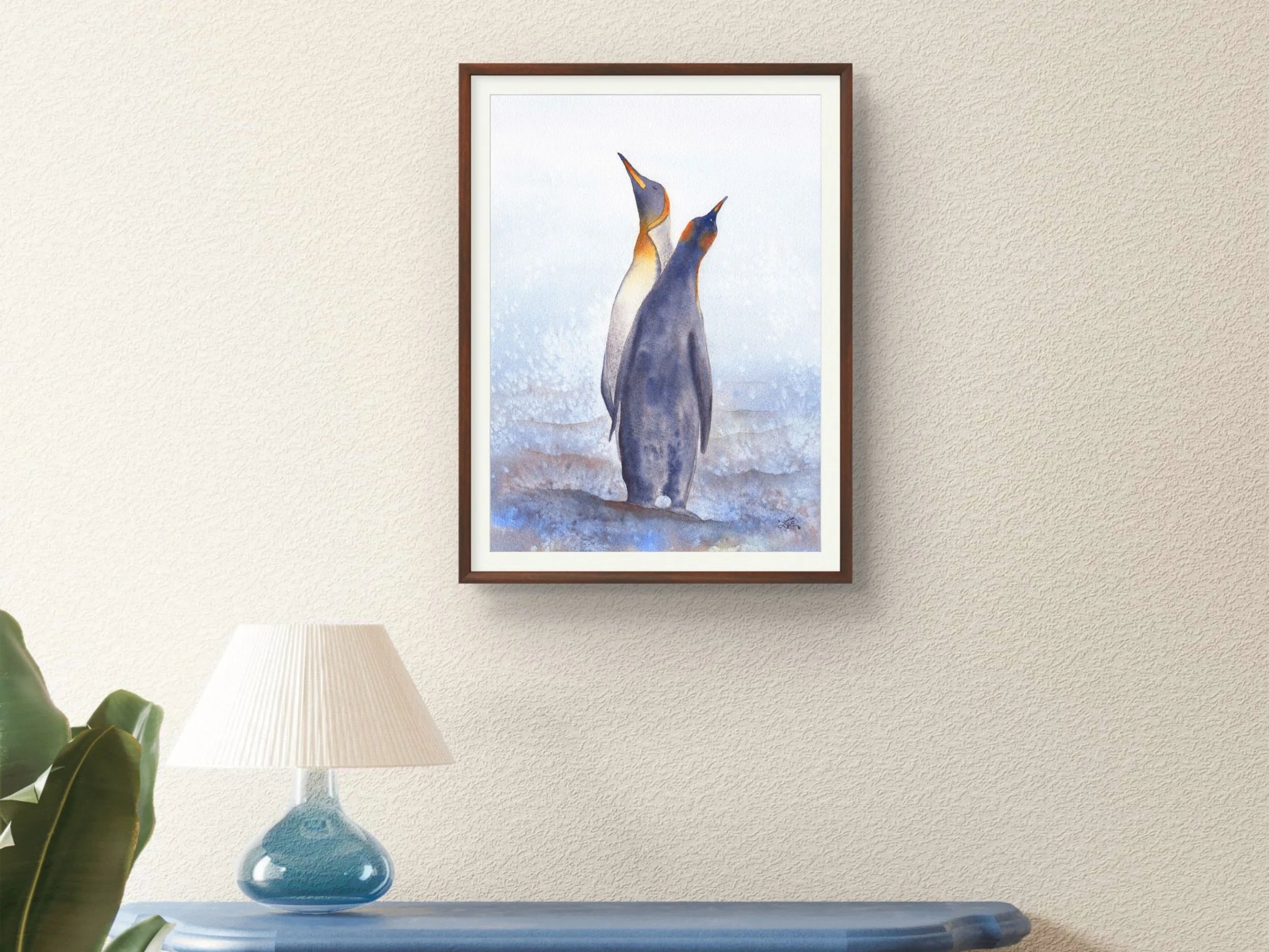 King Penguin Couple - Art Print