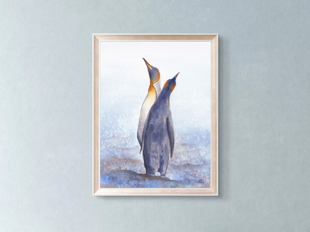King Penguin Couple - Art Print