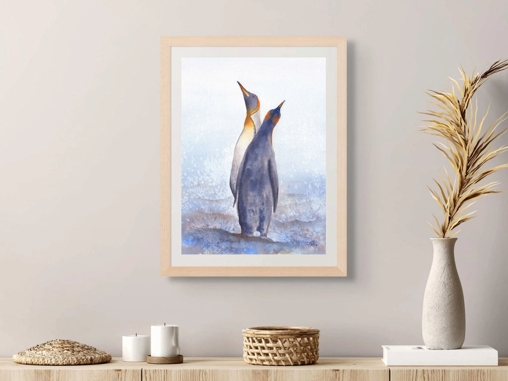 King Penguin Couple - Art Print