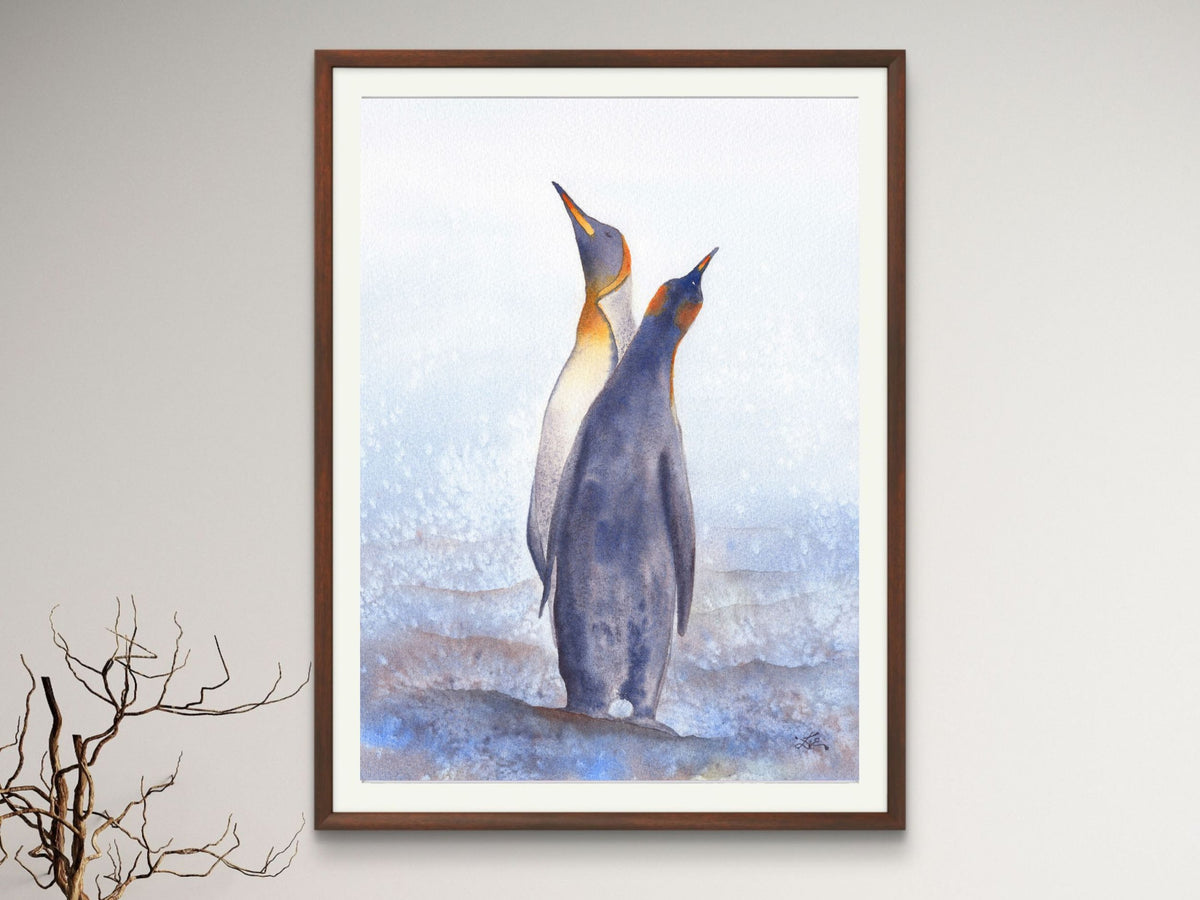 King Penguin Couple - Art Print