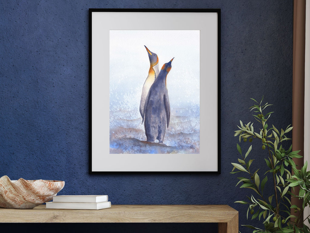 King Penguin Couple - Art Print