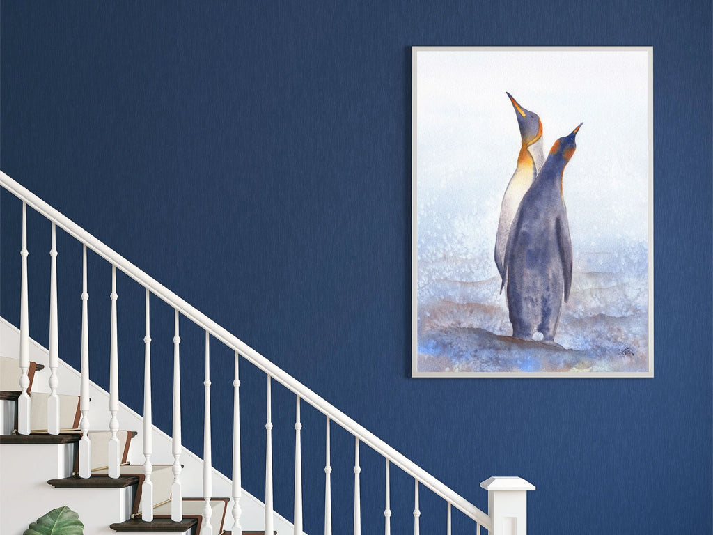 King Penguin Couple - Art Print