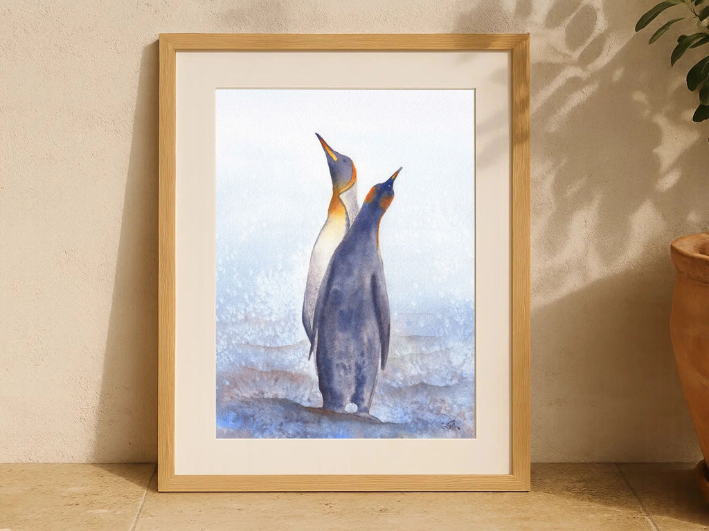 King Penguin Couple - Art Print