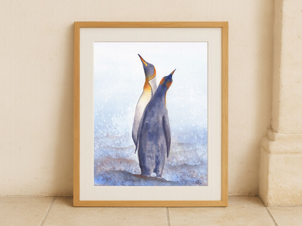 King Penguin Couple - Art Print