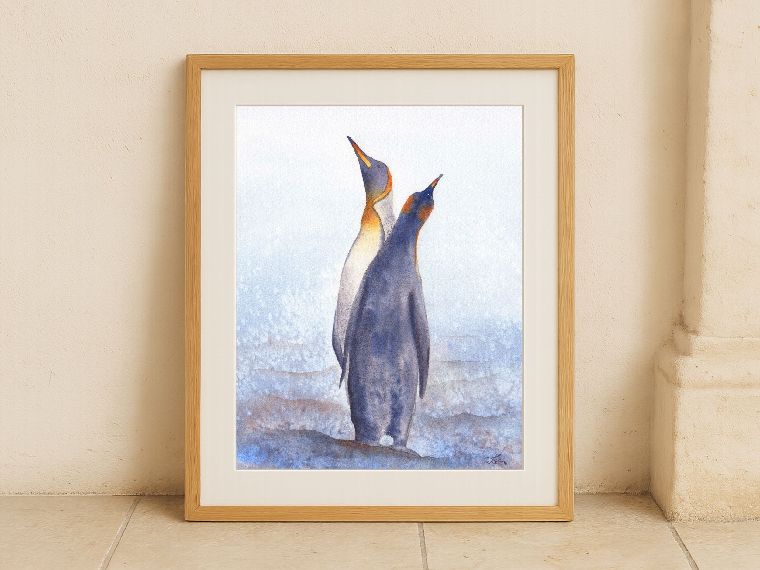 King Penguin Couple - Art Print
