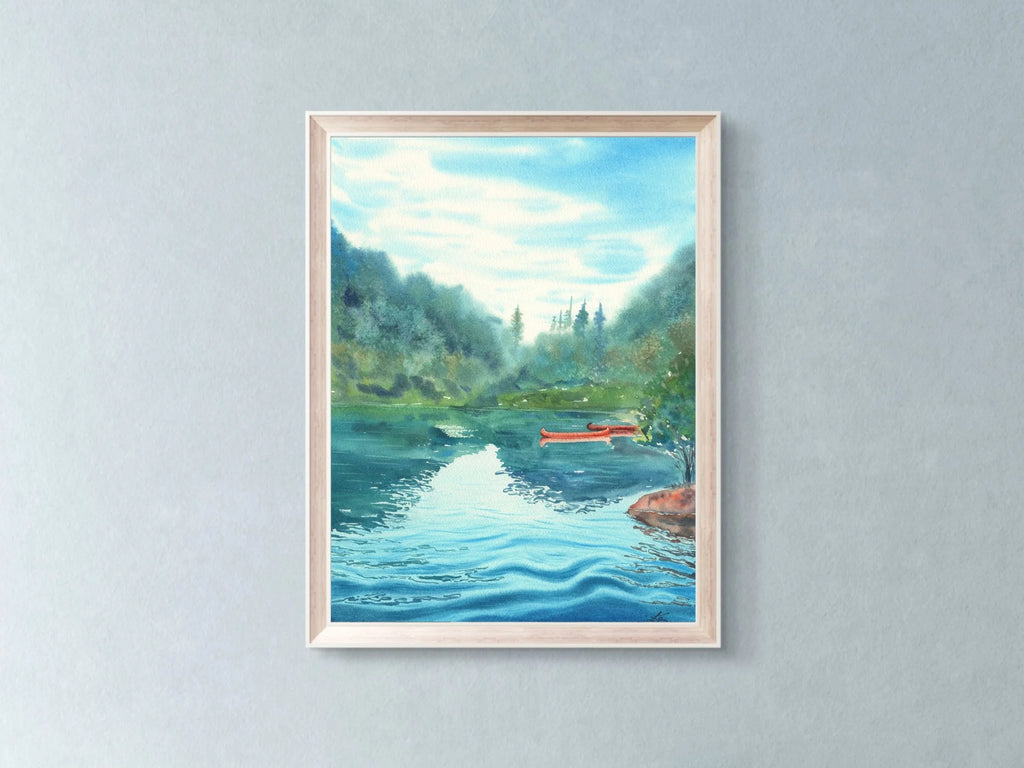 Lakeside, Italian Dolomites - Art Print