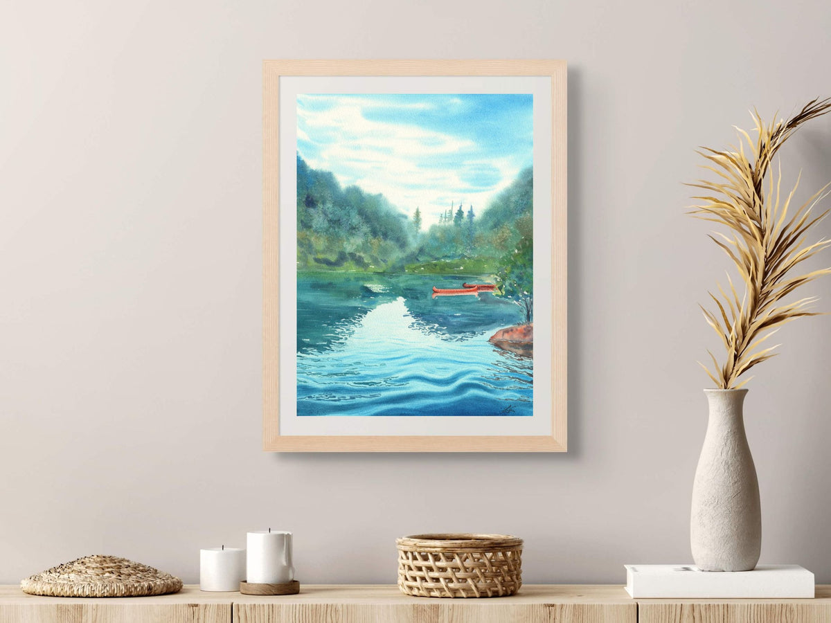 Lakeside, Italian Dolomites - Art Print