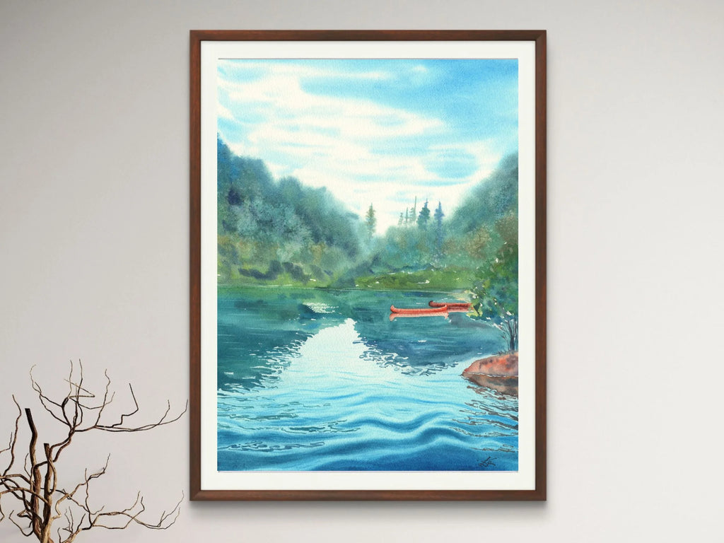 Lakeside, Italian Dolomites - Art Print