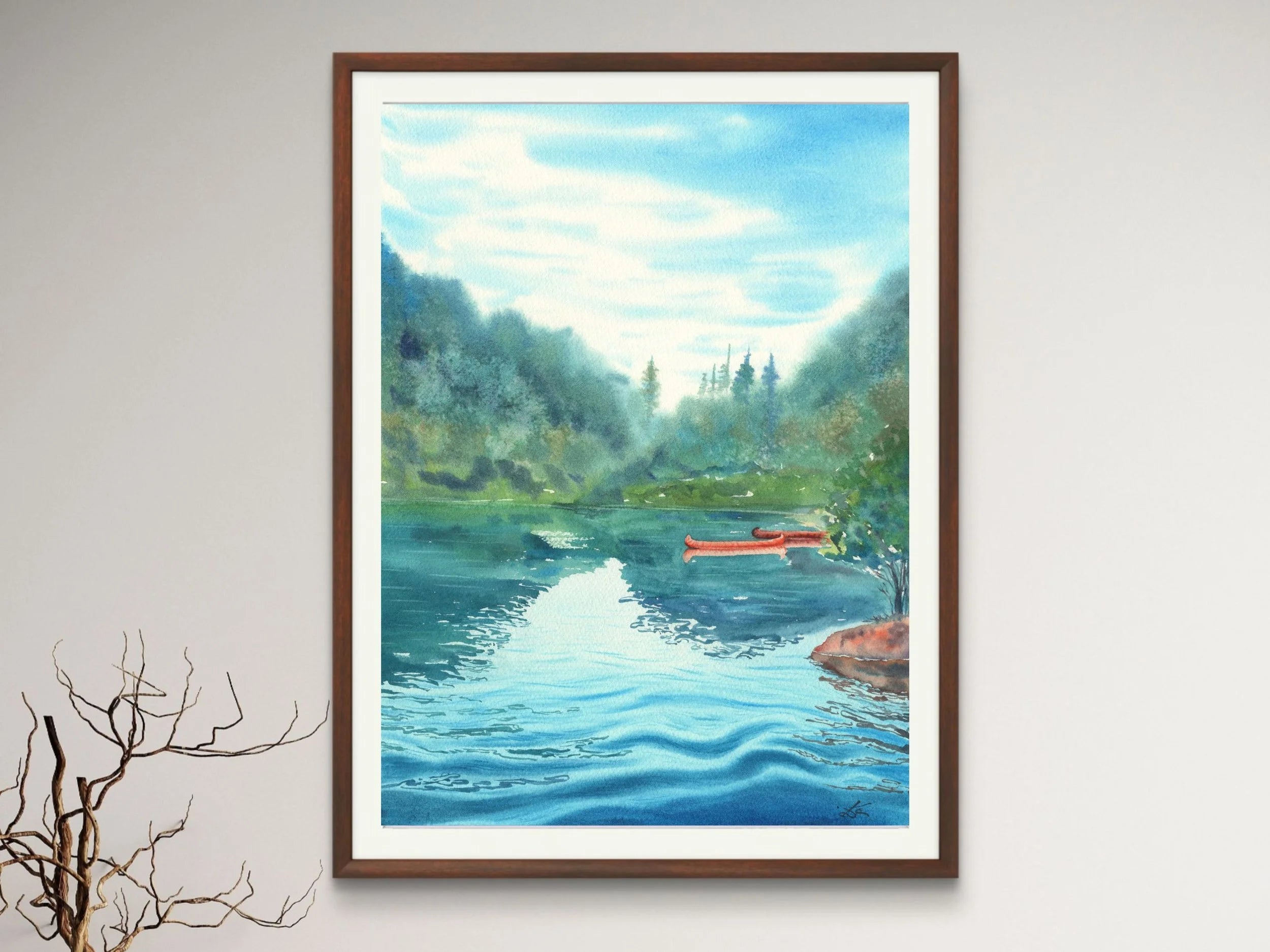 Lakeside, Italian Dolomites - Art Print