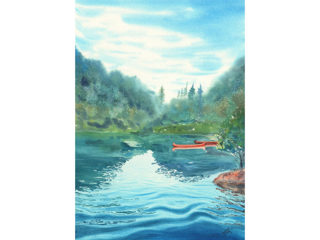 Lakeside, Italian Dolomites - Art Print