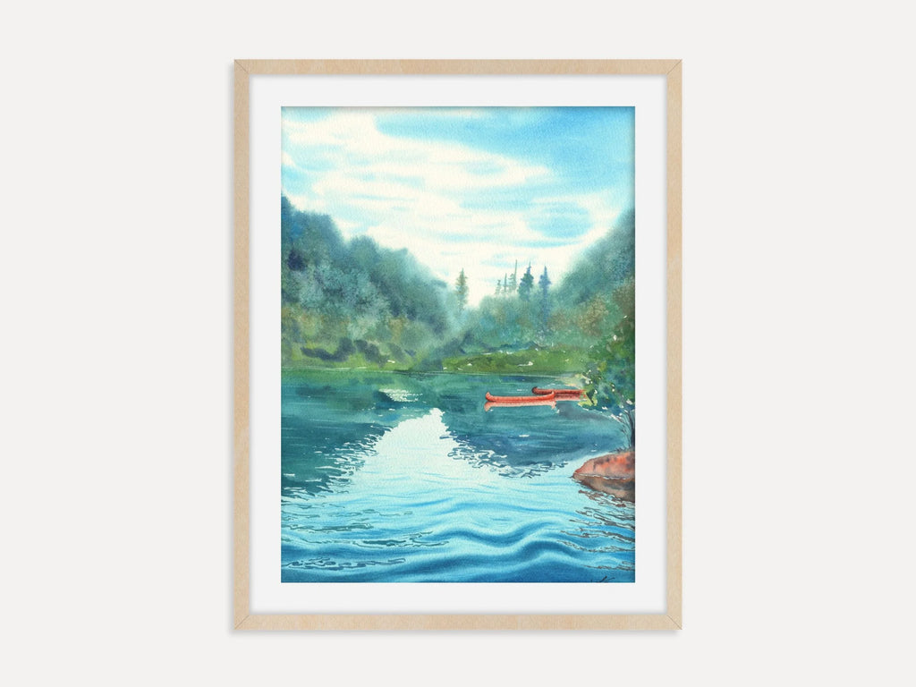 Lakeside, Italian Dolomites - Art Print