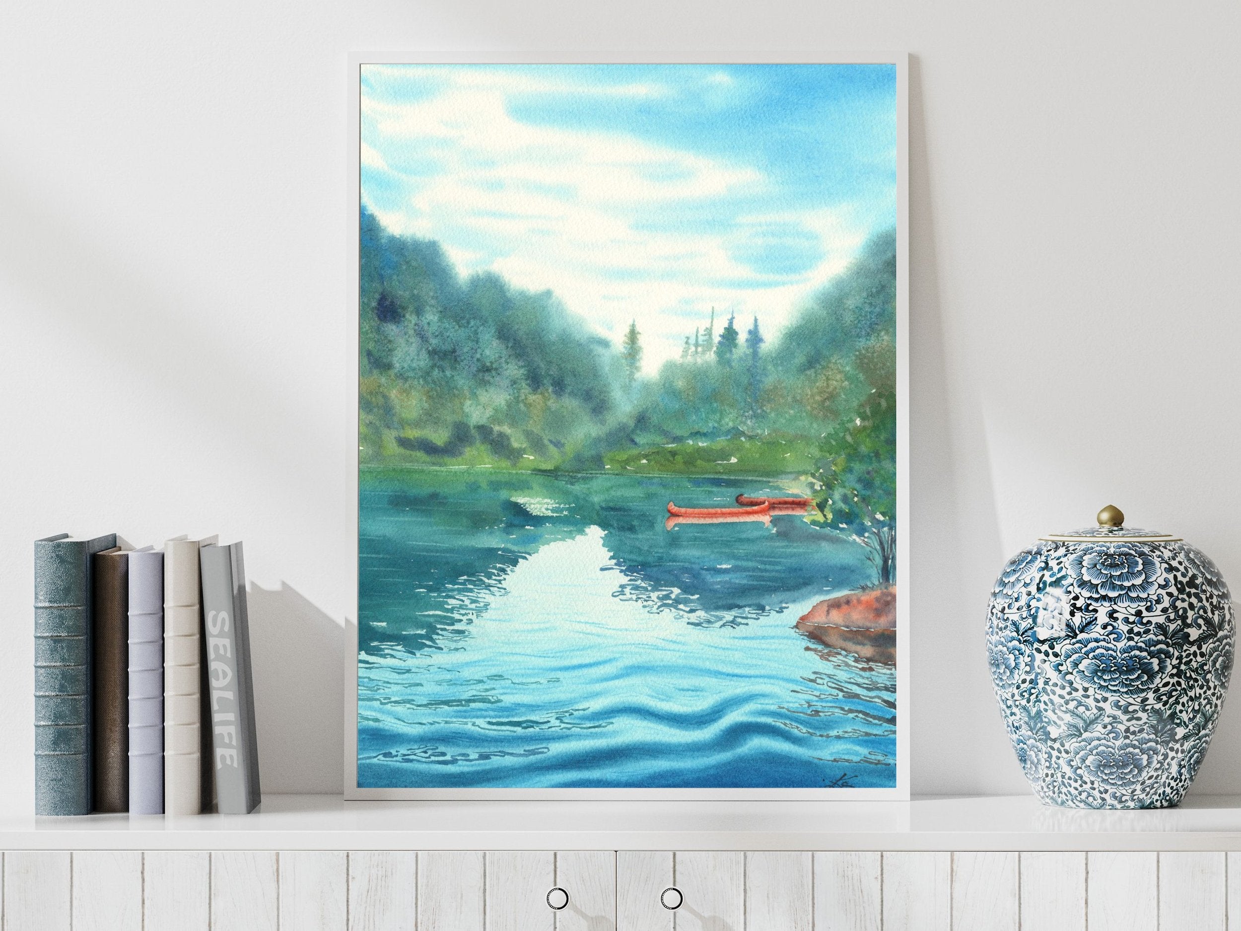 Lakeside, Italian Dolomites - Art Print