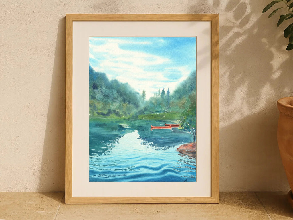 Lakeside, Italian Dolomites - Art Print
