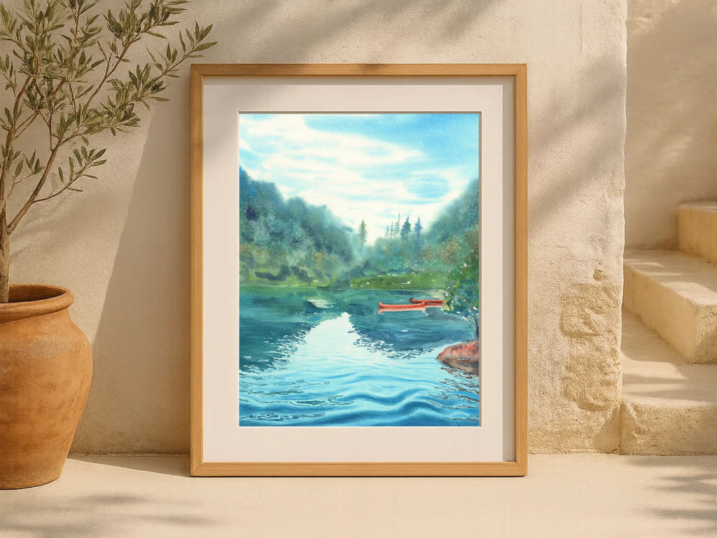 Lakeside, Italian Dolomites - Art Print